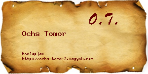 Ochs Tomor névjegykártya